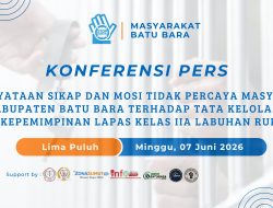 Minggu 7 Juni: Masyarakat Batu Bara Bacakan Mosi Tidak Percaya Lapas Labuhan Ruku