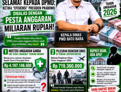 Selamat Kepada DPMD: Ketika “Efisiensi” Presiden Prabowo Dibalas dengan Pesta Anggaran Miliaran Rupiah